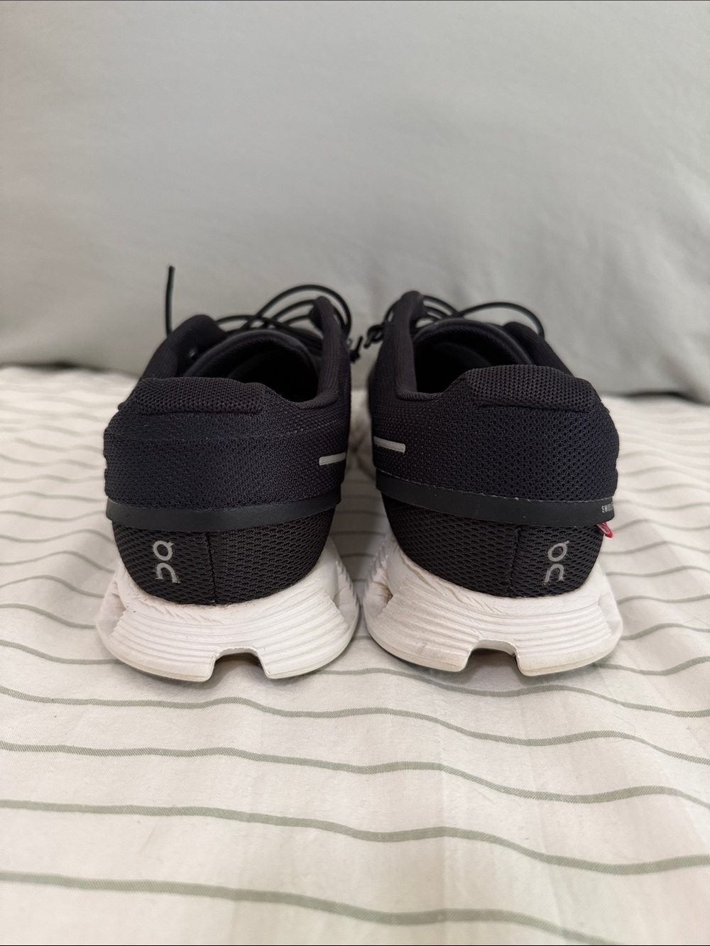 On Running Black Mesh Lace-Up Sneakers - Picture 3 of 4